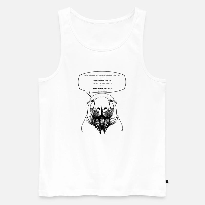 Sprichst du Morsecode? - Männer Premium Bio Tank Top - Weiß