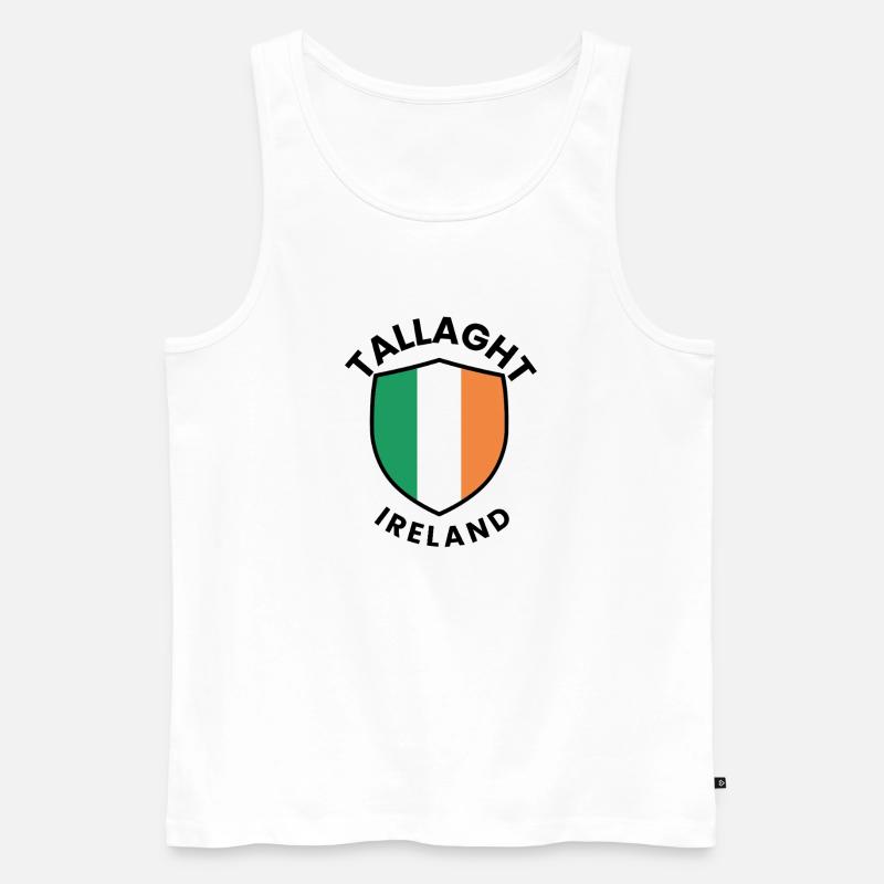 Tallaght Irish Shield - Männer Premium Bio Tank Top - Weiß