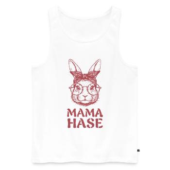 Mama Hase für Ostern und Muttertag - Männer Premium Bio Tank Top - Weiß - Vorne - Michal (187cm)
