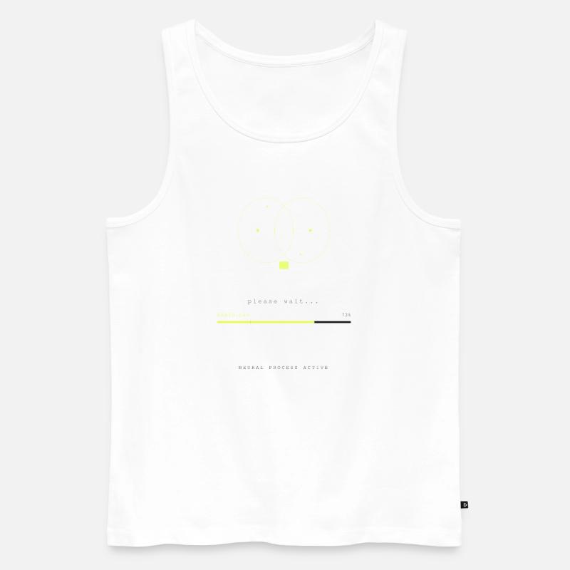 BRAIN.EXE LÄDT - Männer Premium Bio Tank Top - Weiß