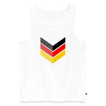 Deutschland Flagge Deutsche Fahne Used Look Heimat - Männer Premium Bio Tank Top - Weiß - Vorne - Michal (187cm)