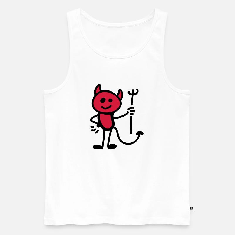 Kleiner Teufel - Männer Premium Bio Tank Top - Weiß