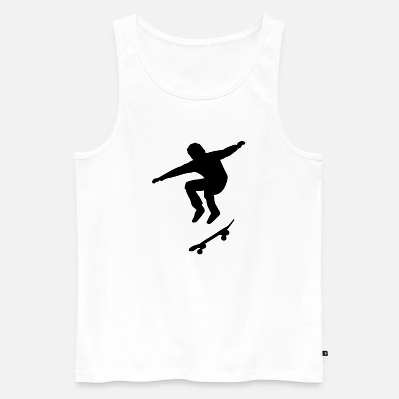 Skateboarder - Männer Premium Bio Tank Top - Weiß