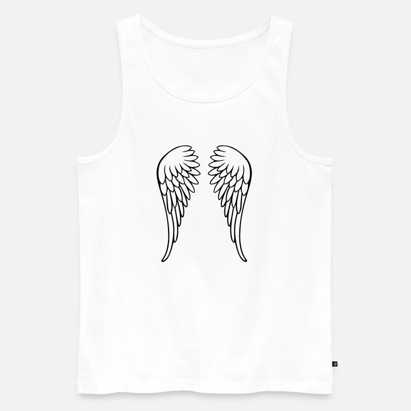 Flügel - Männer Premium Bio Tank Top - Weiß