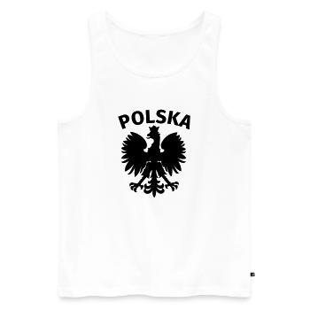 I love Polska Adler - Männer Premium Bio Tank Top - Weiß - Vorne - Michal (187cm)