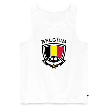 Football Emblem (Belgium) - Men's Premium Organic Tank Top - white - Front - AI Model Male 178 light (178cm)
