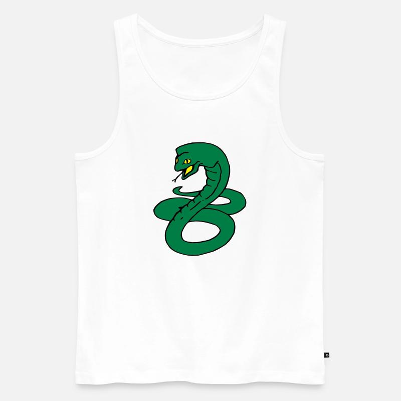 Cobra - Männer Premium Bio Tank Top - Weiß