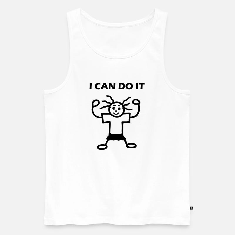 I CAN DO IT - Männer Premium Bio Tank Top - Weiß