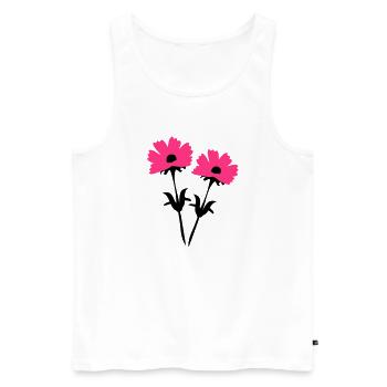 cosmos_flowers - Débardeur bio Premium Homme - blanc - Devant - AI Model Male 178 light (178cm)