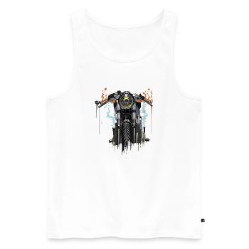 Moto - Débardeur bio Premium Homme - blanc - Devant - Michal (187cm)