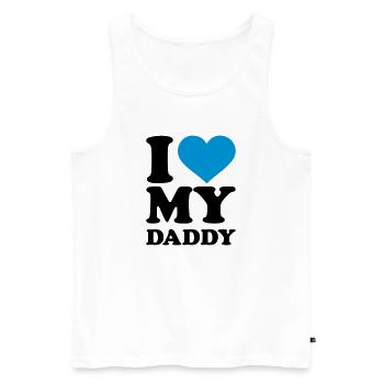 I love my Daddy - Men's Premium Organic Tank Top - white - Front - Michal (187cm)