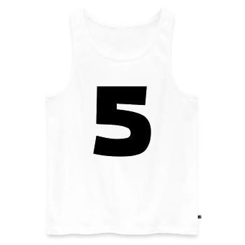 5 - Men's Premium Organic Tank Top - white - Front - AI Model Male 178 light (178cm)