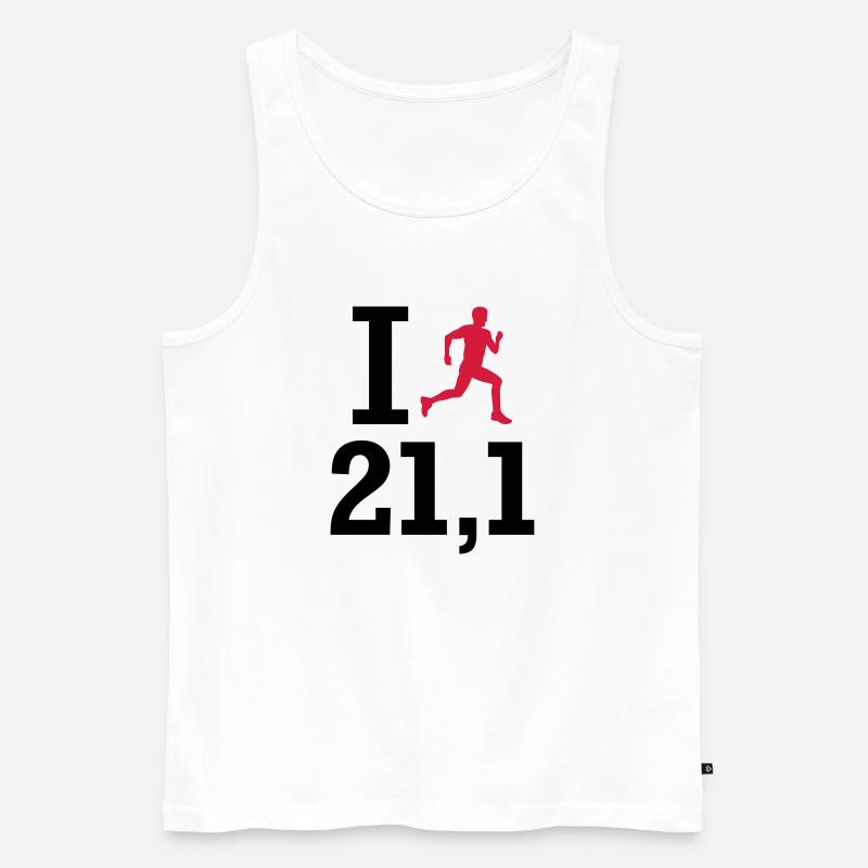 Marathon - Männer Premium Bio Tank Top - Weiß