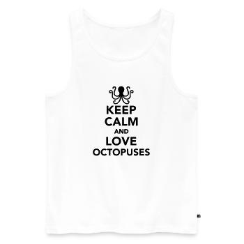 Oktopus - Männer Premium Bio Tank Top - Weiß - Vorne - AI Model Male 178 light (178cm)