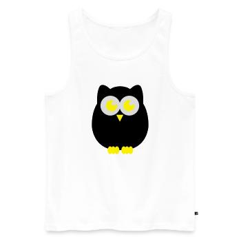 eule - Men's Premium Organic Tank Top - white - Front - Michal (187cm)
