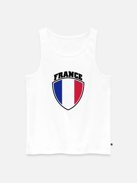 Frankreich - Männer Premium Bio Tank Top - Weiß