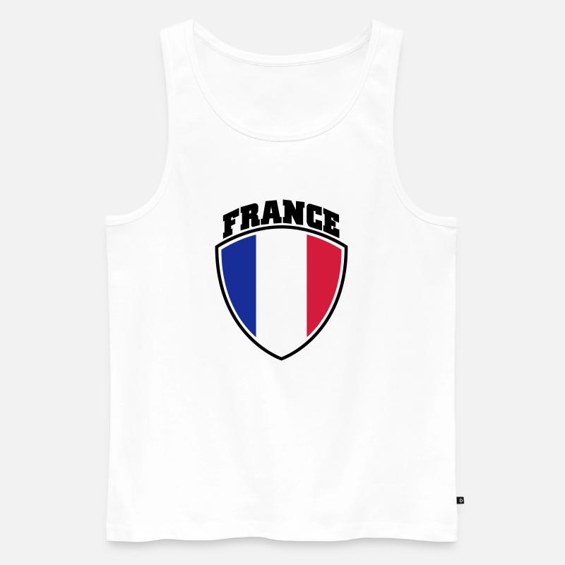 Frankreich - Männer Premium Bio Tank Top - Weiß