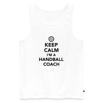 Handball coach - Men's Premium Organic Tank Top - white - Front - AI Model Male 178 light (178cm)