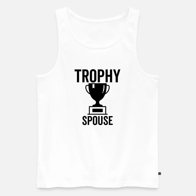 Trophäen-Ehepartner - Männer Premium Bio Tank Top - Weiß