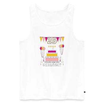 GEBURTSTAG 25 - Männer Premium Bio Tank Top - Weiß - Vorne - AI Model Male 178 light (178cm)