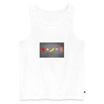 Des fruits au ventre - Débardeur bio Premium Homme - blanc - Devant - AI Model Male 178 light (178cm)
