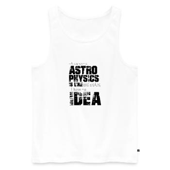 Astrophysics - Men's Premium Organic Tank Top - white - Front - AI Model Male 178 light (178cm)