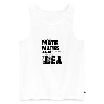 Mathematics - Men's Premium Organic Tank Top - white - Front - AI Model Male 178 light (178cm)