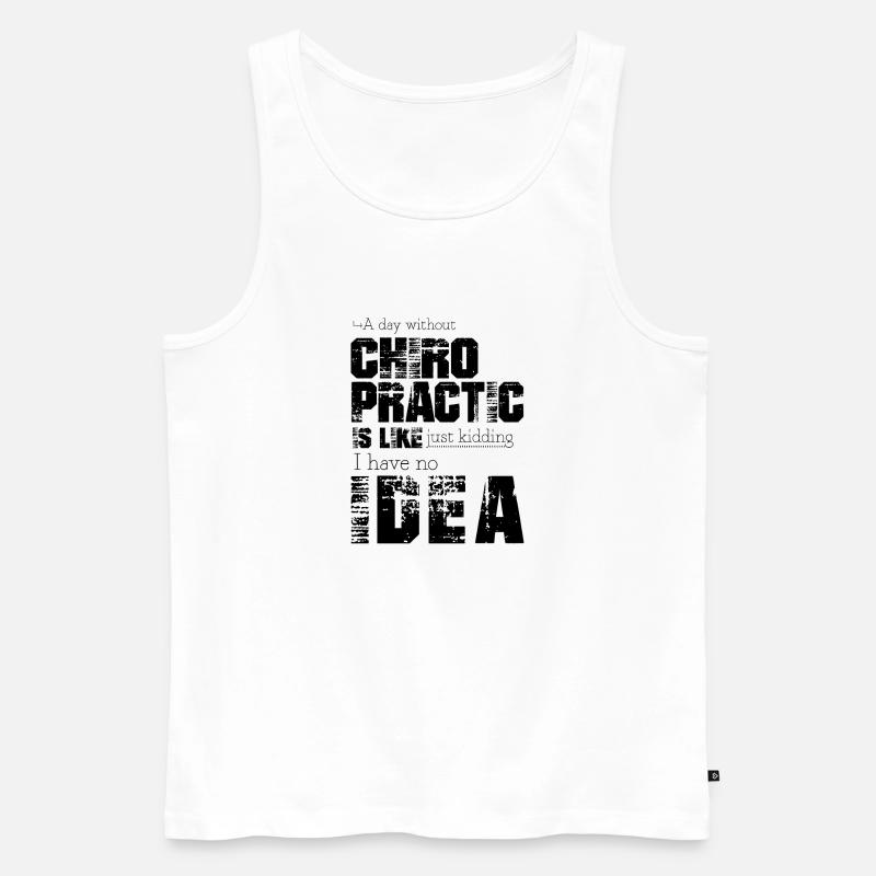 Chiropraktik - Männer Premium Bio Tank Top - Weiß