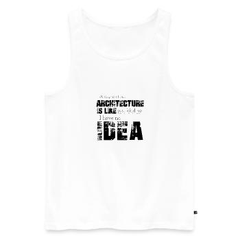 Architecture - Men's Premium Organic Tank Top - white - Front - AI Model Male 178 light (178cm)