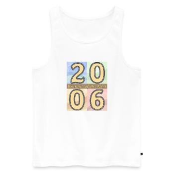 BIRTHDAY YEAR 2006 - Men's Premium Organic Tank Top - white - Front - Michal (187cm)