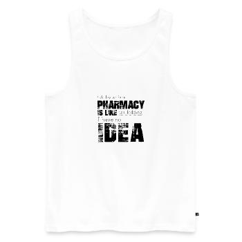 Pharmacie - Débardeur bio Premium Homme - blanc - Devant - Michal (187cm)