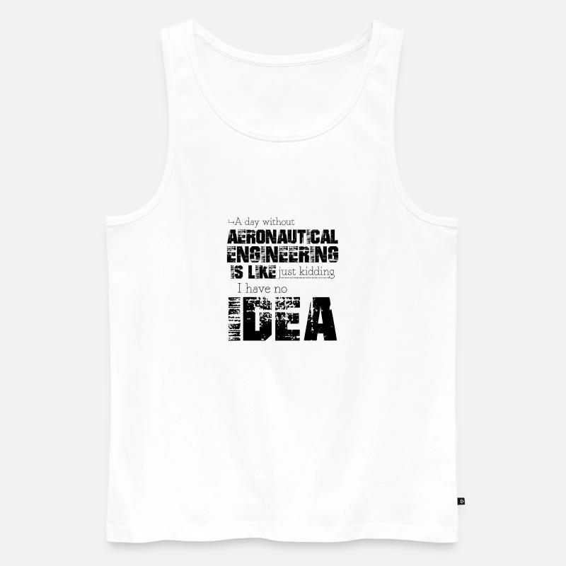 Luftfahrttechnik - Männer Premium Bio Tank Top - Weiß