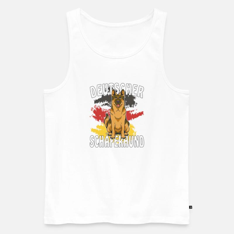 DEUTSCHER SCHÄFERHUND - Männer Premium Bio Tank Top - Weiß