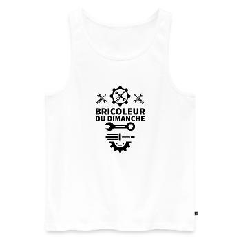 Bricoleur du dimanche 6 - Débardeur bio Premium Homme - blanc - Devant - Michal (187cm)