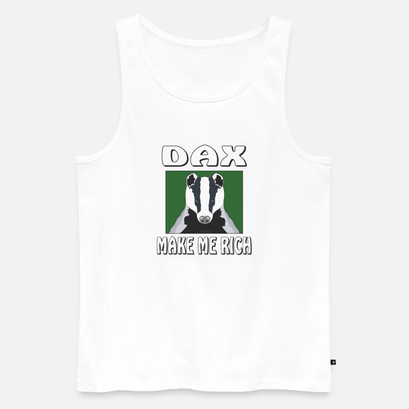 DAX MAKE ME RICH - Männer Premium Bio Tank Top - Weiß