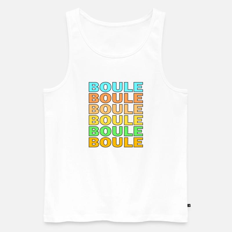 BOULE - Männer Premium Bio Tank Top - Weiß