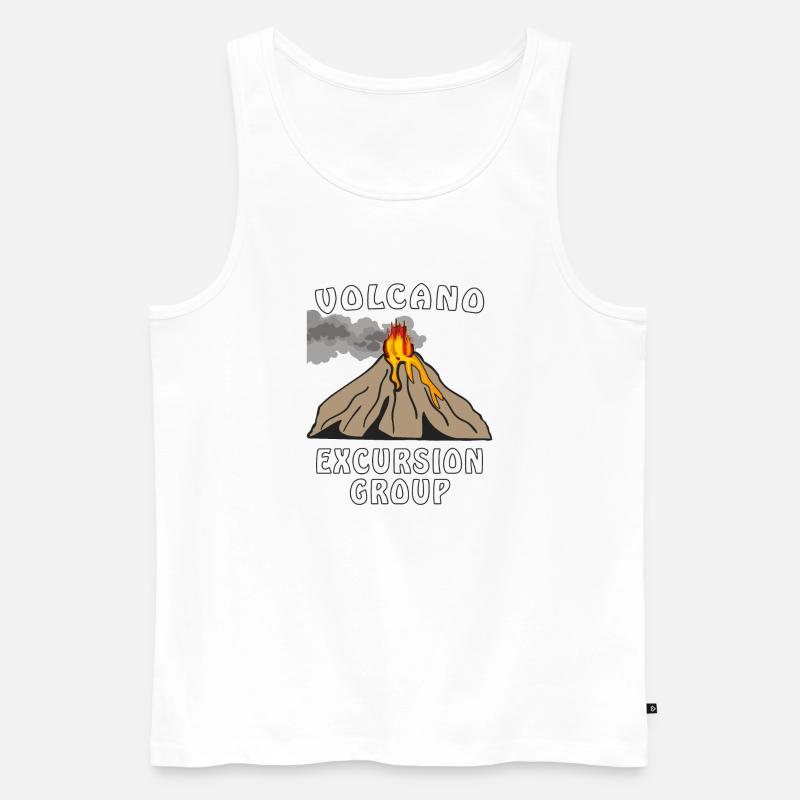 VOLCANO EXCURSION GROUP - Männer Premium Bio Tank Top - Weiß