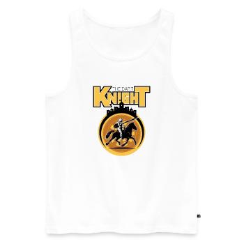 le Dart Knight Rider - Débardeur bio Premium Homme - blanc - Devant - AI Model Male 178 light (178cm)