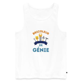 Bricoleur de génie 5 - Débardeur bio Premium Homme - blanc - Devant - Michal (187cm)