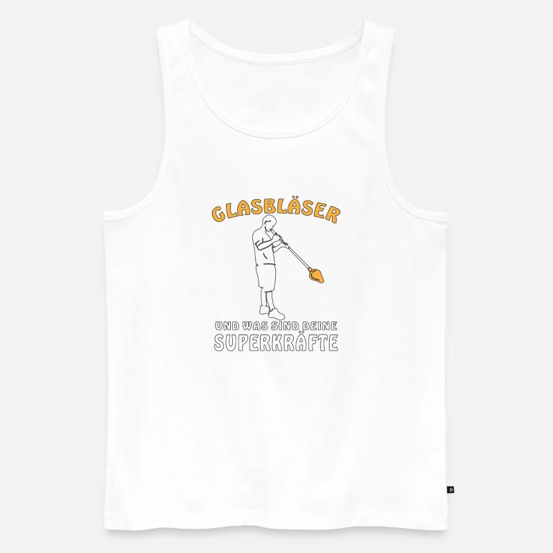 GLASBLÄSER - Männer Premium Bio Tank Top - Weiß