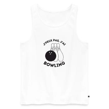 Bowling - Débardeur bio Premium Homme - blanc - Devant - Michal (187cm)