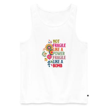Equal Rights - Men's Premium Organic Tank Top - white - Front - Michal (187cm)