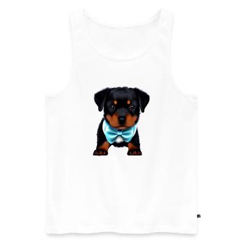 Chiot Rottweiler Chien Rottweiler Puppy Dogs - Débardeur bio Premium Homme - blanc - Devant - Michal (187cm)