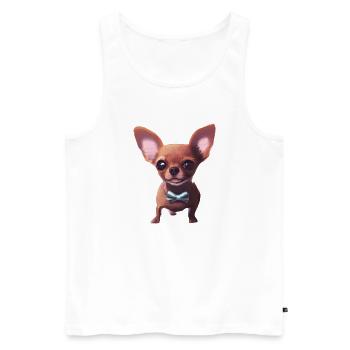 Chiens Chihuahua Chien Chihuahua Chihuahua Puppy Dog Propriétaires - Débardeur bio Premium Homme - blanc - Devant - Michal (187cm)