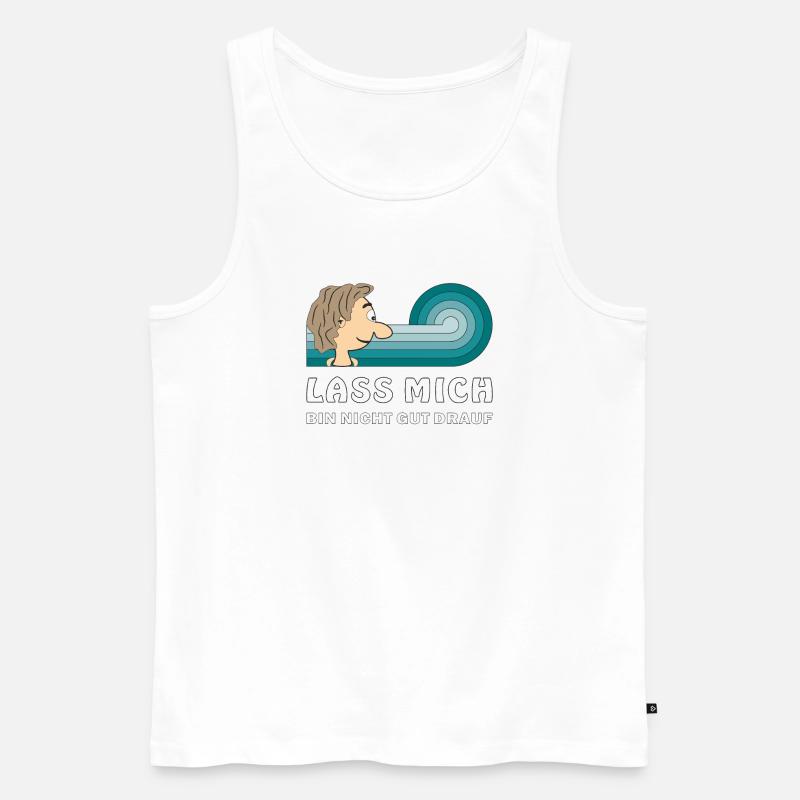 COMIC KOPF LASS MICH - Männer Premium Bio Tank Top - Weiß
