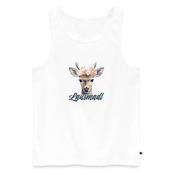 Lausmadl Mädchen Damen Trachtenshirt Kind Madl - Männer Premium Bio Tank Top - Weiß - Vorne - Michal (187cm)