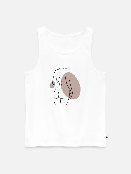 Abstract Design Back - Men's Premium Organic Tank Top - white