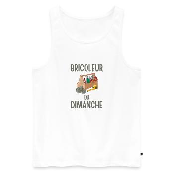 Bricoleur du dimanche 5 - Débardeur bio Premium Homme - blanc - Devant - Michal (187cm)