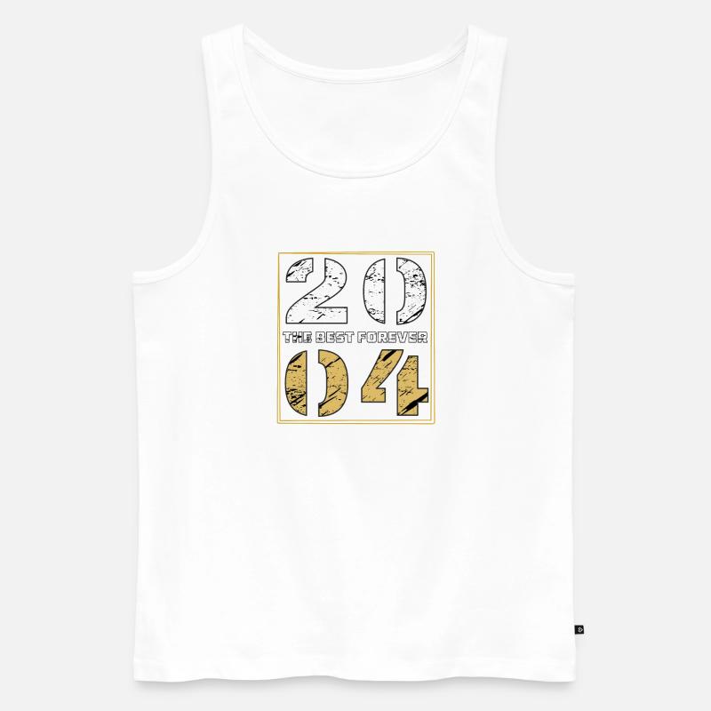 THE BEST FOREVER 2004 - Männer Premium Bio Tank Top - Weiß