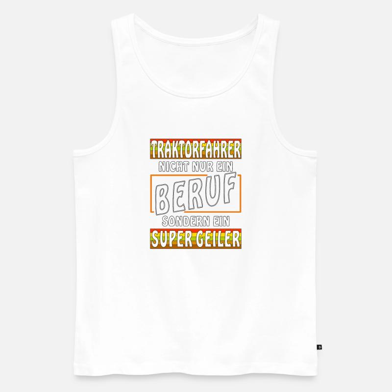 Beruf Traktorfahrer - Männer Premium Bio Tank Top - Weiß